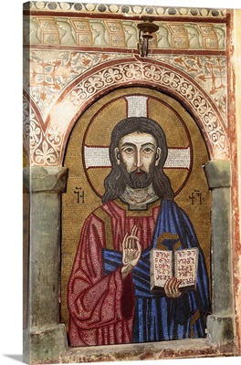 Georgia, Kutaisi, Religious artwork inside the Gelati Monastery