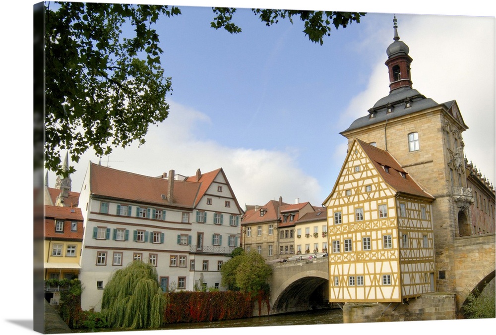 Germany, Bamberg, Old Town Hall on the river Regnitz