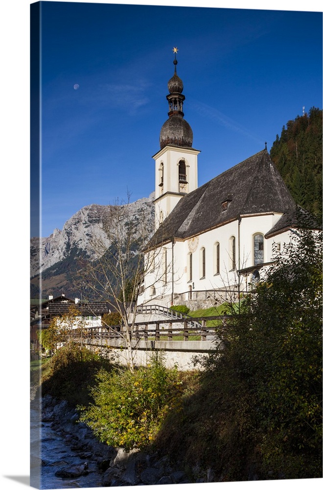 Germany, Bavaria, Ramsau, Ramsau church, fall.