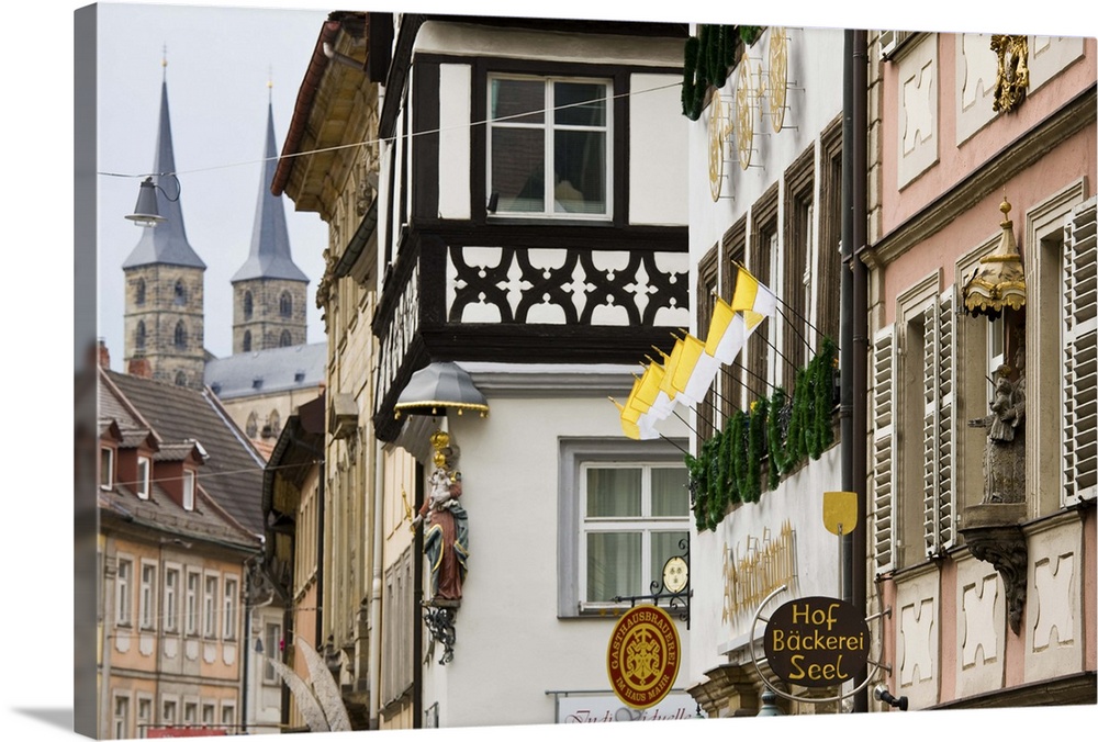 GERMANY, Bayern-Bavaria, Bamberg. Bamberg Lower Town Buildings.