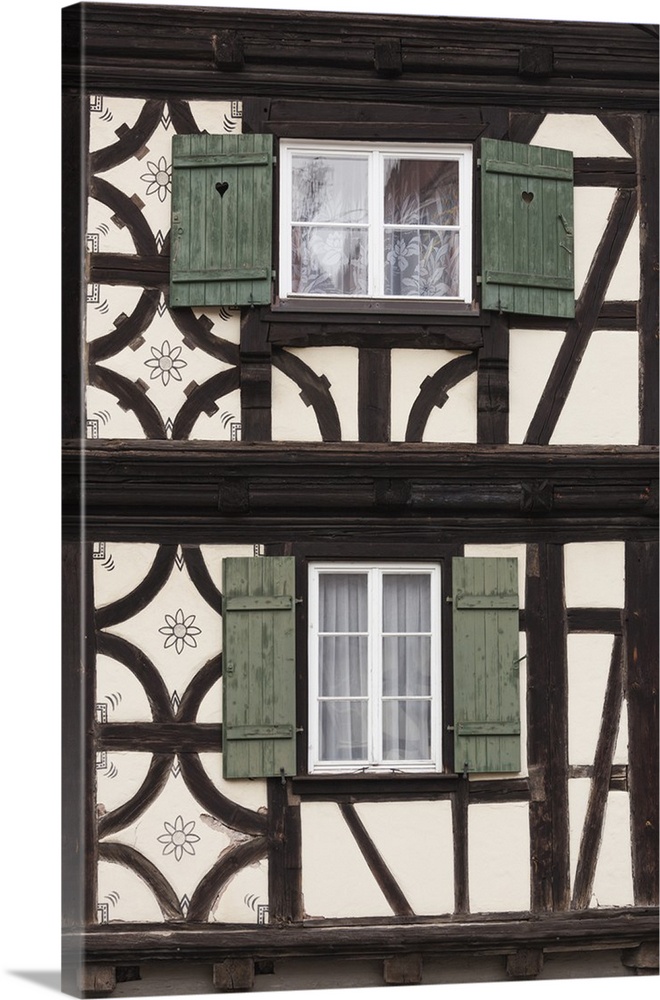 Germany, Black Forest, Alpirsbach, half timbered building.