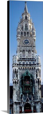 Germany, Munich, Glockenspiel clock on side of the New Town Hall