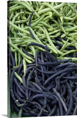 Germany, Passau, Open-air farmer's market, Frence beans