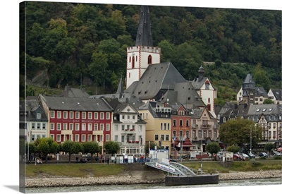 Germany, Rhine River, View along the Rhine River between Mainz and Koblenz