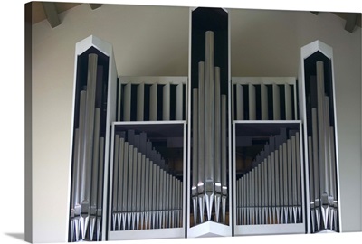 Germany, Warnemunde, organ pipes, Maria Church