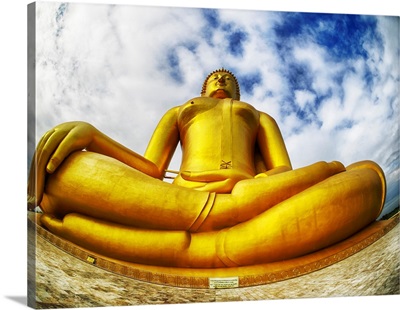 Golden Buddha In Ang Thong Province Of Thailand