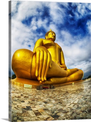 Golden Buddha In Ang Thong Province Of Thailand