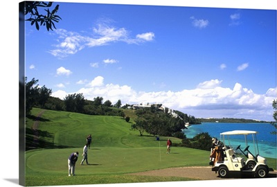 Golfers enjoying the Castle Harbour Course in Bermuda