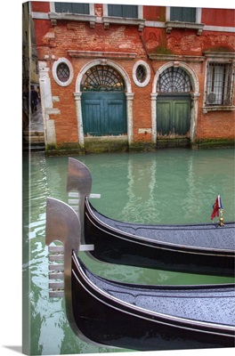 Gondolas along the Grand Canal, Venice, Italy