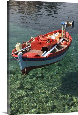 Greece, Ionian Islands, Kefalonia, Assos, Fishing Boat