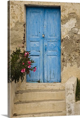 Greece, Old House, Door, Blue