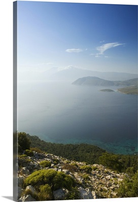 Greece, Samos, Cape Praso, View Of Cape Praso Towards Turkish Coast