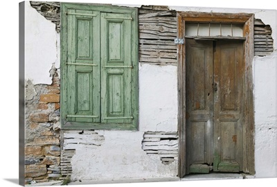 Greece, Samos, Vathy, Ano Vathy Village, Old Turkish Era Building