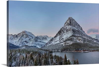 Grinnell Point and Mount Gould over Swiftcurrent Lake in Glacier National Park, Montana