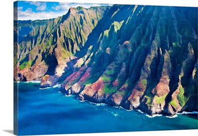 Hawaii, Kauai, Aerial of the Coastline