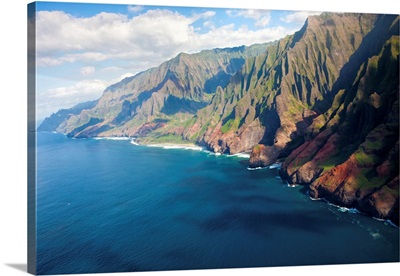 Hawaii, Kauai, Aerial of the Na Pali Coastline