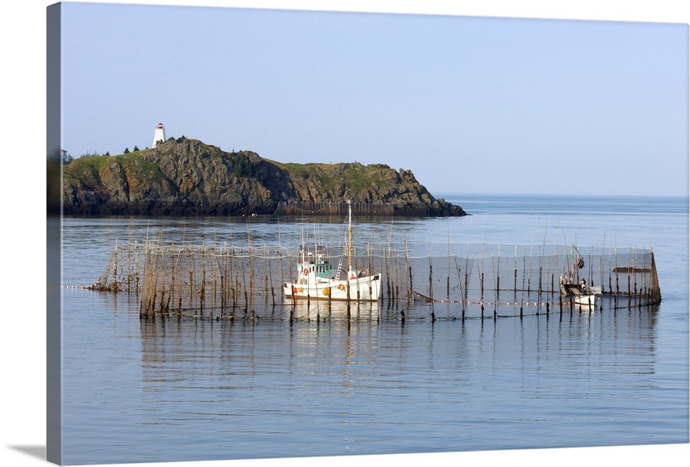 Herring Weir and Swallow Tail Lighthouse, Grand Manan Island, New Brunswick, Canada