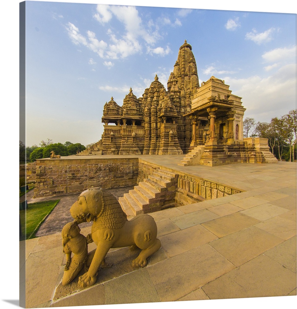 Asia. India. Hindu temples at Khajuraho, a UNESCO World Heritage site, are famous for their erotic carvings.