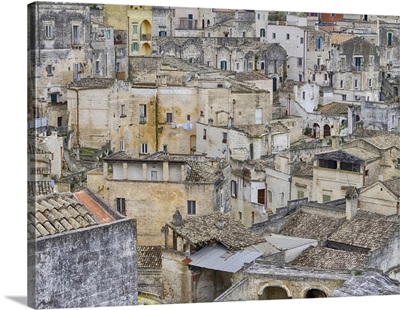 Historic Cave Dwellings, Called Sassi Houses, In The Village Of Matera