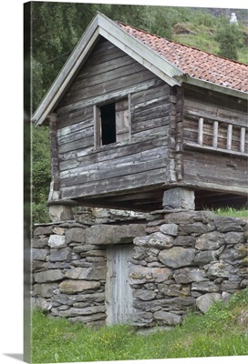 Historical building at Otterness Farm, Flam, Sognefjord, Norway