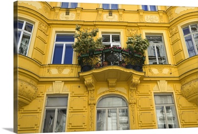 Historical building with balcony, Vienna, Austria