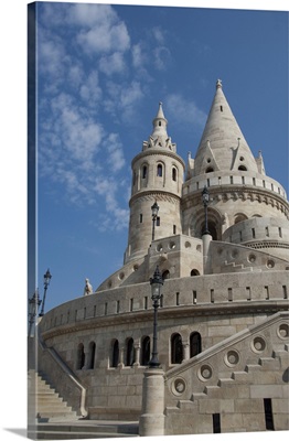 Hungary, Budapest, Buda, Castle Hill, Castle Towers Of The Fishermen's Bastion