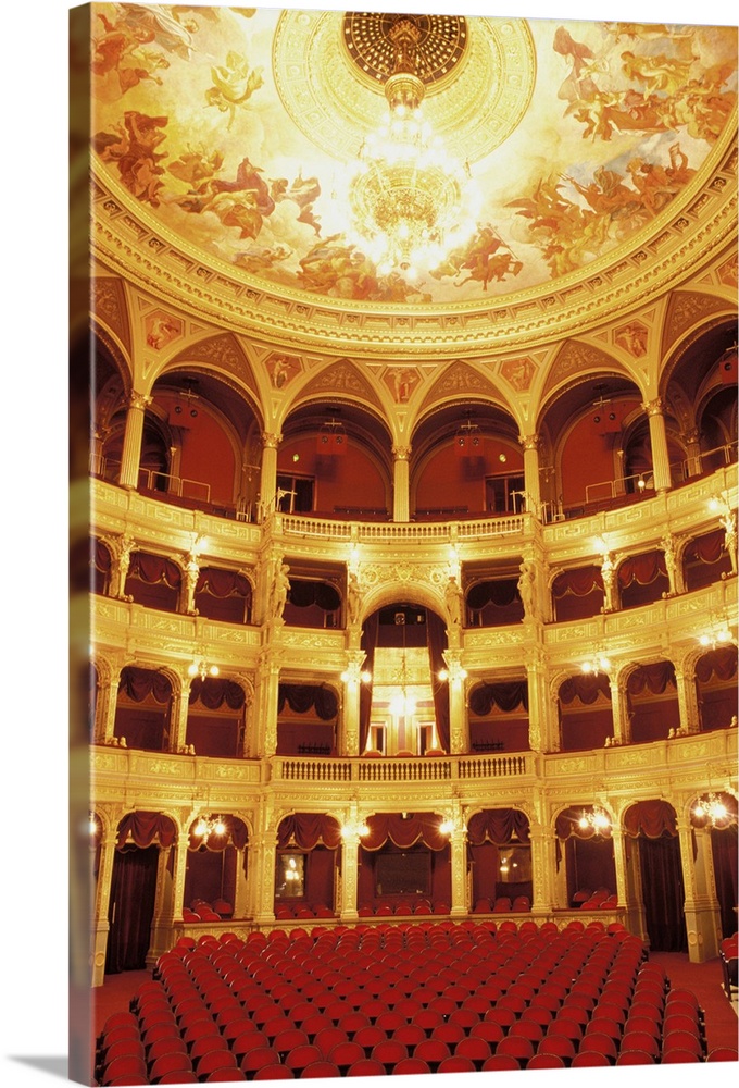 Hungary, Budapest, State Opera House.