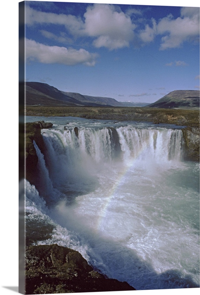 Iceland, Godafoss waterfall, north near Akureyri.