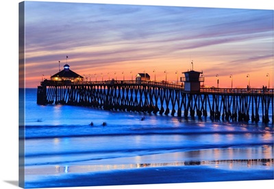 Imperial Beach Pier at Twilight, San Diego, Southern CA, USA
