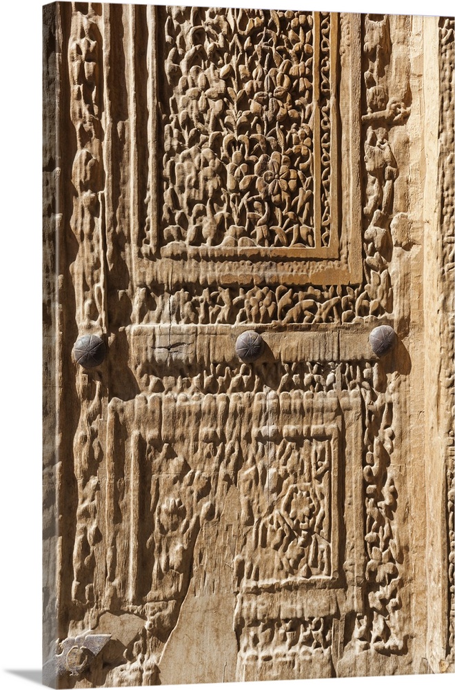 Iran, Central Iran, Natanz, Jameh Mosque, old door