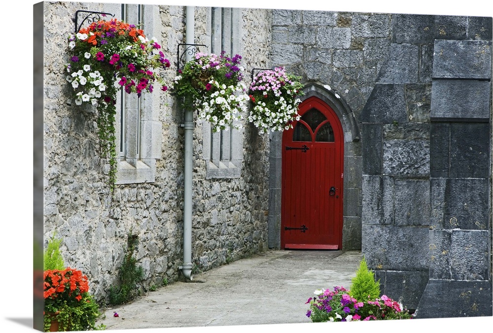 Europe, Ireland, Adare. Red entrance to Trinitarian Monastery. Credit as: Dennis Flaherty / Jaynes Gallery / DanitaDelimon...