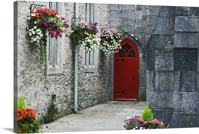 Ireland, Adare. Red entrance to Trinitarian Monastery