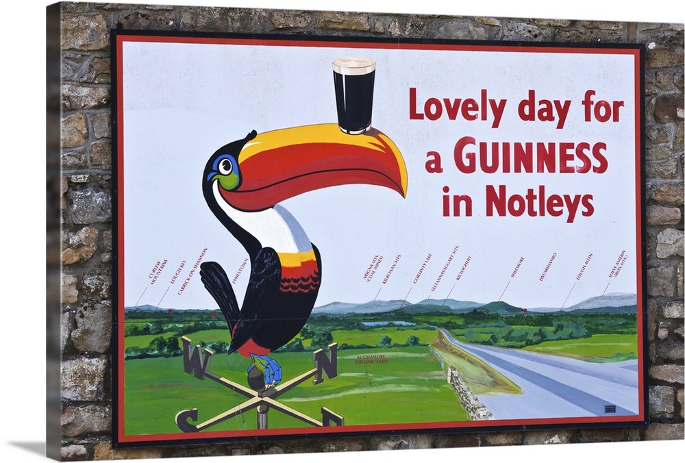 Europe, Ireland, Aghamore. Guinness sign outside Notley's pub. Credit as: Dennis Flaherty / Jaynes Gallery / DanitaDelimon...