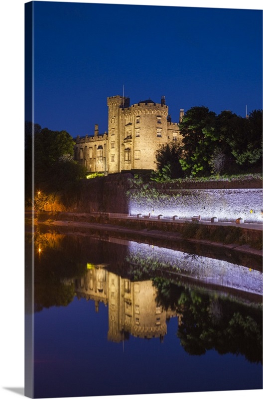 Ireland, County Kilkenny, Kilkenny City, Kilkenny Castle, Dusk Wall Art