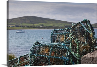 Ireland, Dingle Peninsula, Slea Head Drive, Ventry, Ventry Harbor, Lobster Pots