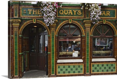 Ireland, Dublin. Exterior of The Quay's Bar