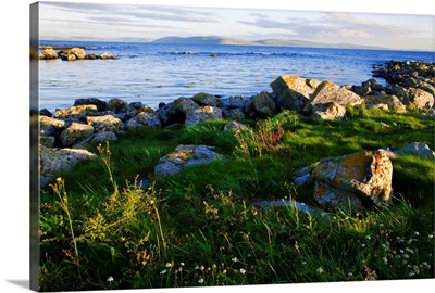 Ireland, Galway Bay. View of the bay in late afternoon light