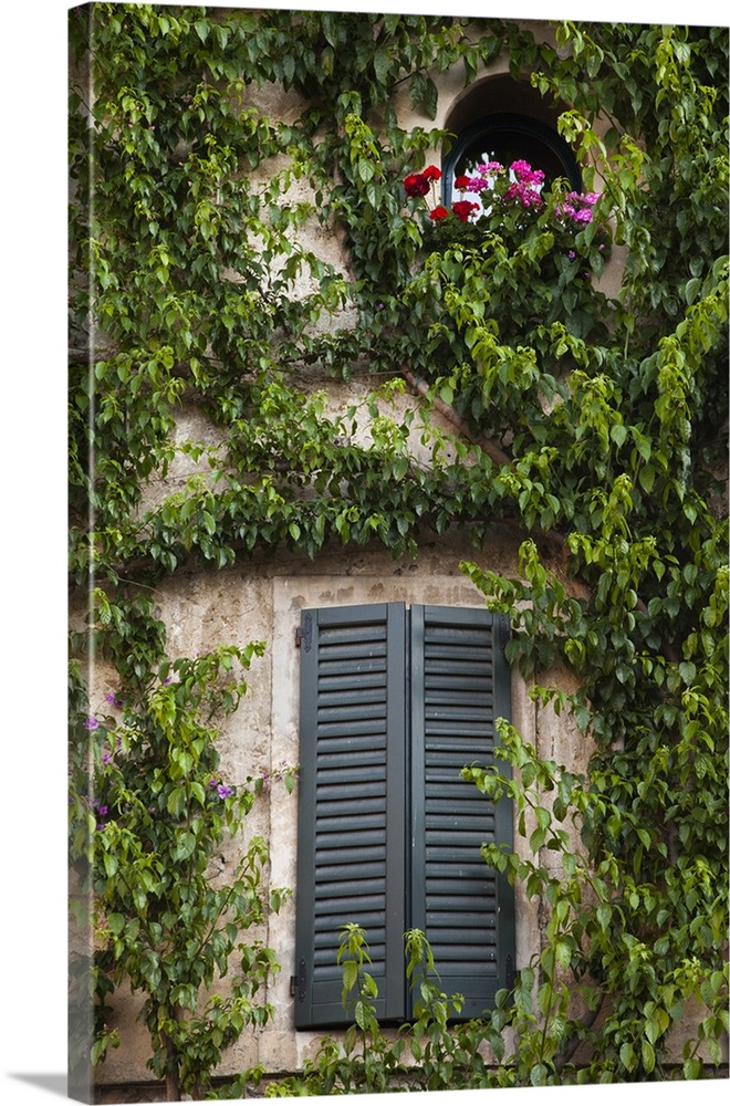 ITALY, Brescia Province, Sirmione. Window detail.