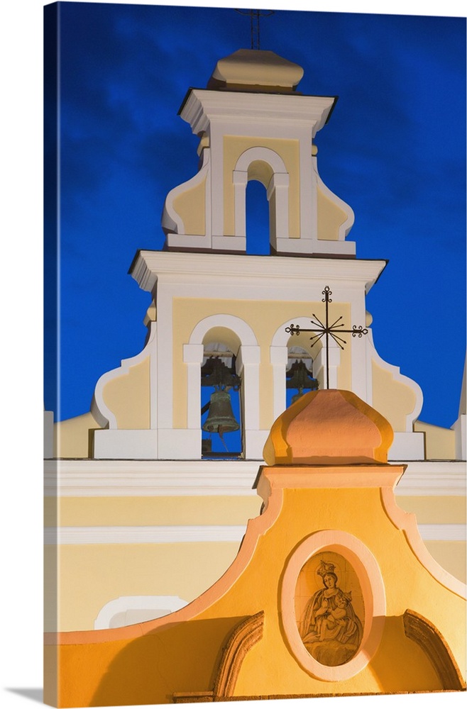 ITALY-Campania-(Bay of Naples)-ISCHIA-FORIO:San Francesco del Assisi Church - Evening