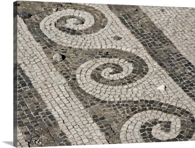 Italy, Campania, Pompeii, Mosaic floor patterns in the House of the Faun