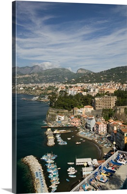 Italy, Campania, (Sorrento Peninsula), Sorrento: View of Marina Grande