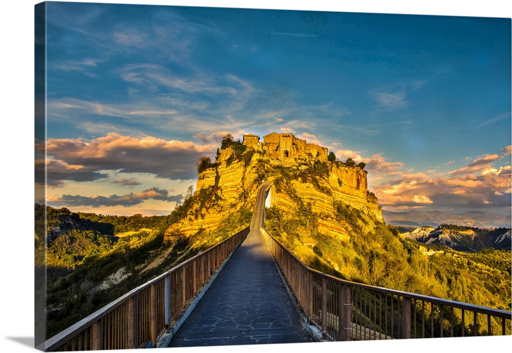 Italy, Civita, Bridge to Civita.