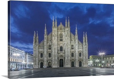 Italy, Milan, Cathedral the largest cathedral in Italy at Dawn