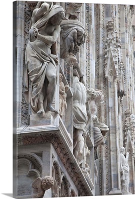 Italy, Milan Province, Milan. Milan Cathedral, exterior sculptures