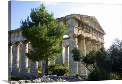 Italy, Sicily, Segesta, The Greek Temple Is Made Of 36 Columns