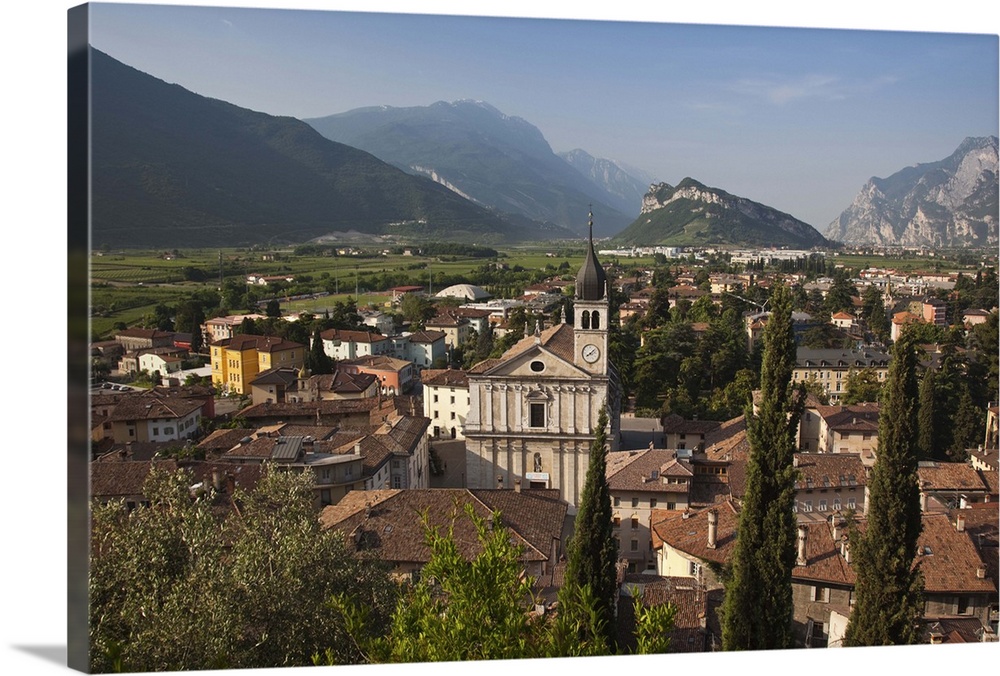 ITALY, Trento Province, Arco. Collegiata church, morning.