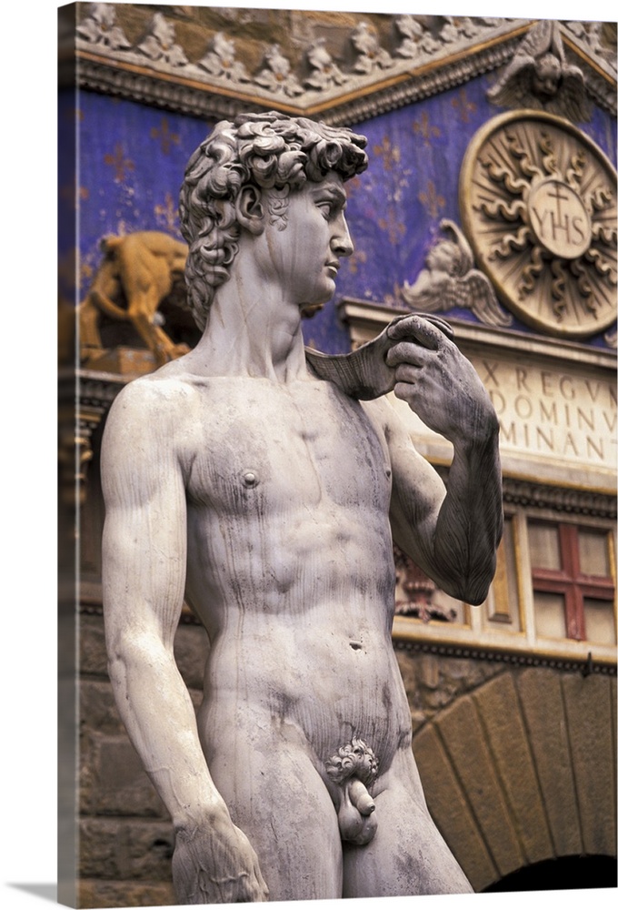 Europe, Italy, Tuscanny, Florence. Statue of David in Piazza della Signoria