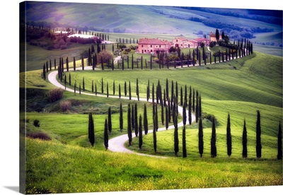 Italy, Tuscany, Val d'Orcia, Farm Landscape