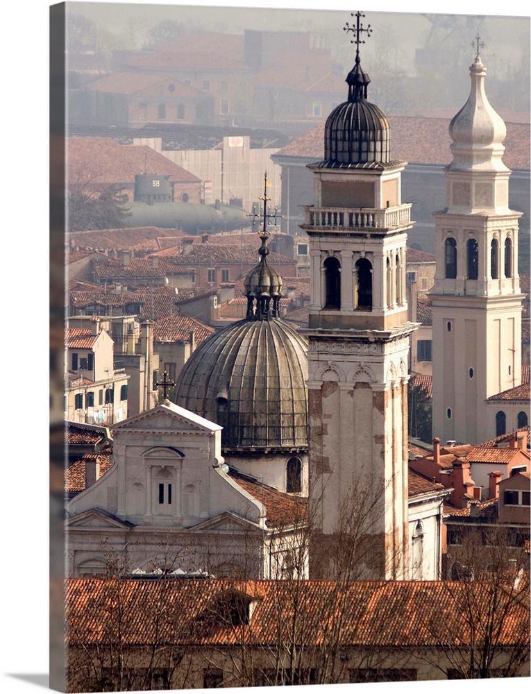 Europe, Italy, Venice. An eastward view from the Campanile bell tower.