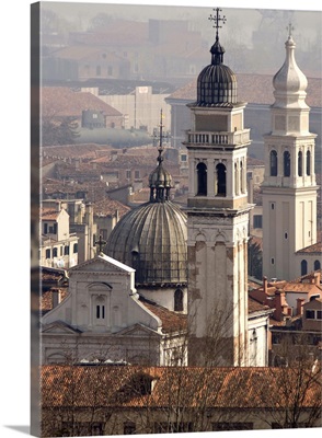 Italy, Venice. An eastward view from the Campanile bell tower